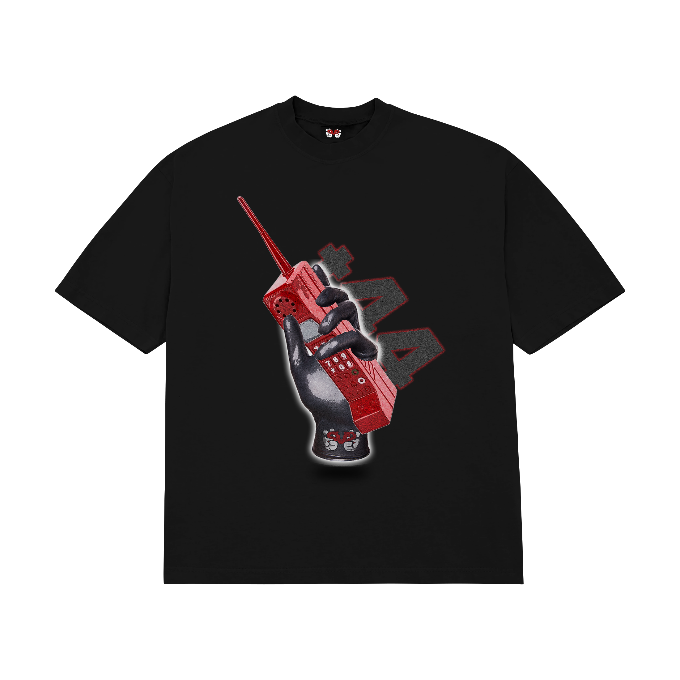 '+44 Retro tee (Black)